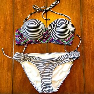 Black and white bikini